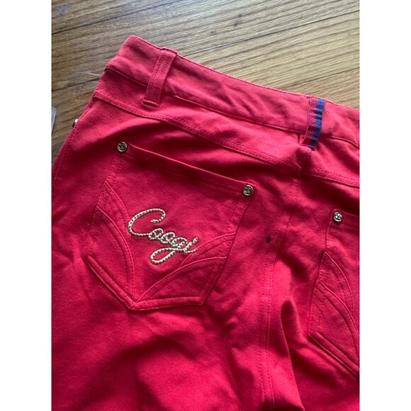Coogi Red Stretch Skinny Jeans w/ Gold Hardware – Women’s 7/8 - Picture 8 of 11
